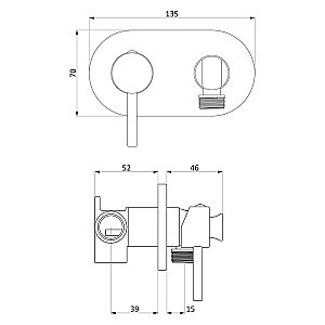 Гигиенический душ RedBlu by Damixa Option 214000000 купить в интернет-магазине сантехники Sanbest