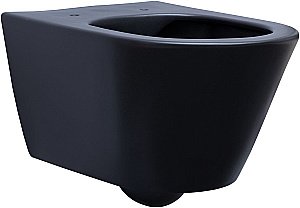 Унитаз подвесной Aquanet Lake черный матовый с крышкой микролифт, безободковый купить в интернет-магазине Sanbest