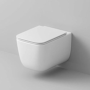 Унитаз подвесной Grossman GR-4409SQ белый, безободковый, с крышкой микролифт, слив торнадо купить в интернет-магазине Sanbest