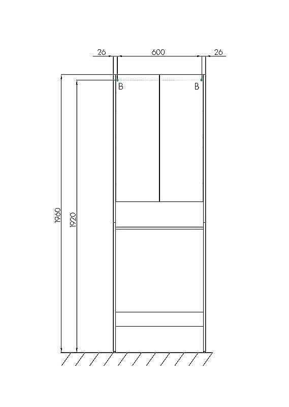 Шкаф-пенал для стиральной машинки Акватон Лондри 65 для ванной в интернет-магазине сантехники Sanbest