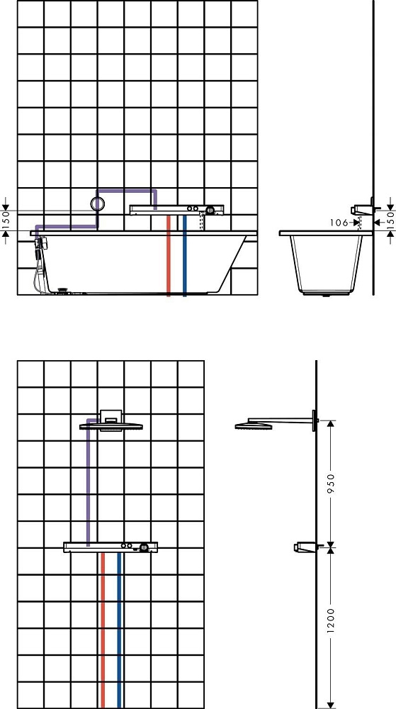 Термостат для душа Hansgrohe ShowerTablet Select 13184400 купить в интернет-магазине сантехники Sanbest