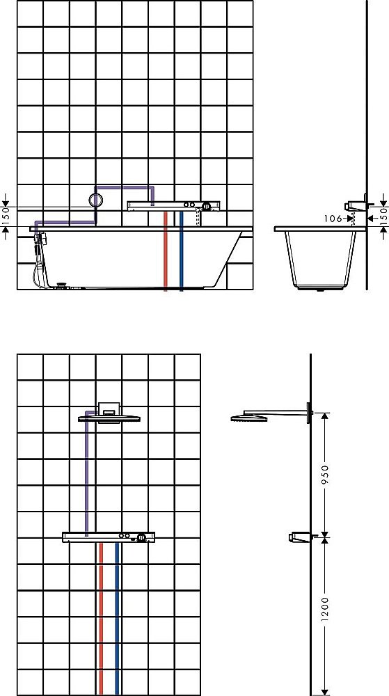 Термостат для душа Hansgrohe ShowerTablet Select 13184400 купить в интернет-магазине сантехники Sanbest