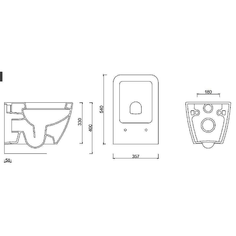 Унитаз подвесной Gural Vit Venus VN04DAK00 белый купить в интернет-магазине Sanbest