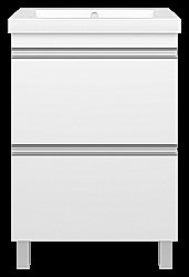 Тумба с раковиной Misty Ингрид - 60 П-Инг-01060-012Я белая для ванной в интернет-магазине Sanbest