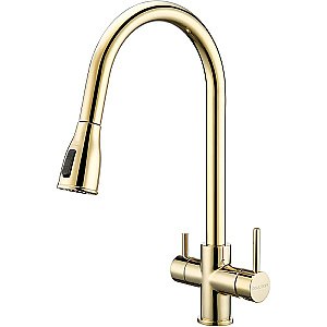 Смеситель для кухни Paulmark Lange La214212-LG светлое золото купить в интернет-магазине сантехники Sanbest