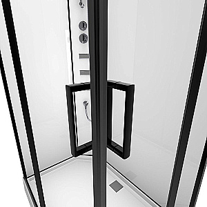 Душевая кабина Loranto NEO 120х80 CS-21813 стекло прозрачное/профиль черный матовый купить в интернет-магазине Sanbest