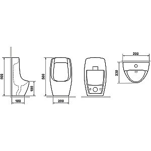 Писсуар Laguraty Sensor 507 белый купить в интернет-магазине Sanbest
