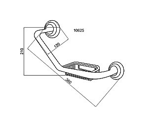 Поручень для ванны с мыльницей Boheme Medici 10625 купить в интернет-магазине сантехники Sanbest