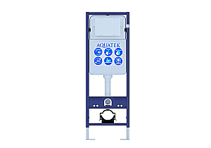 Унитаз подвесной с инсталляцией Aquatek Либерти SET AQUATEK ЛИБЕРТИ INS-017 белый, безободковый, с крышкой микролифт, слив торнадо купить в интернет-магазине Sanbest