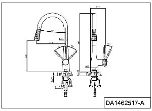 Смеситель для кухни D&K Rhein.Schiller DA1462517A купить в интернет-магазине сантехники Sanbest