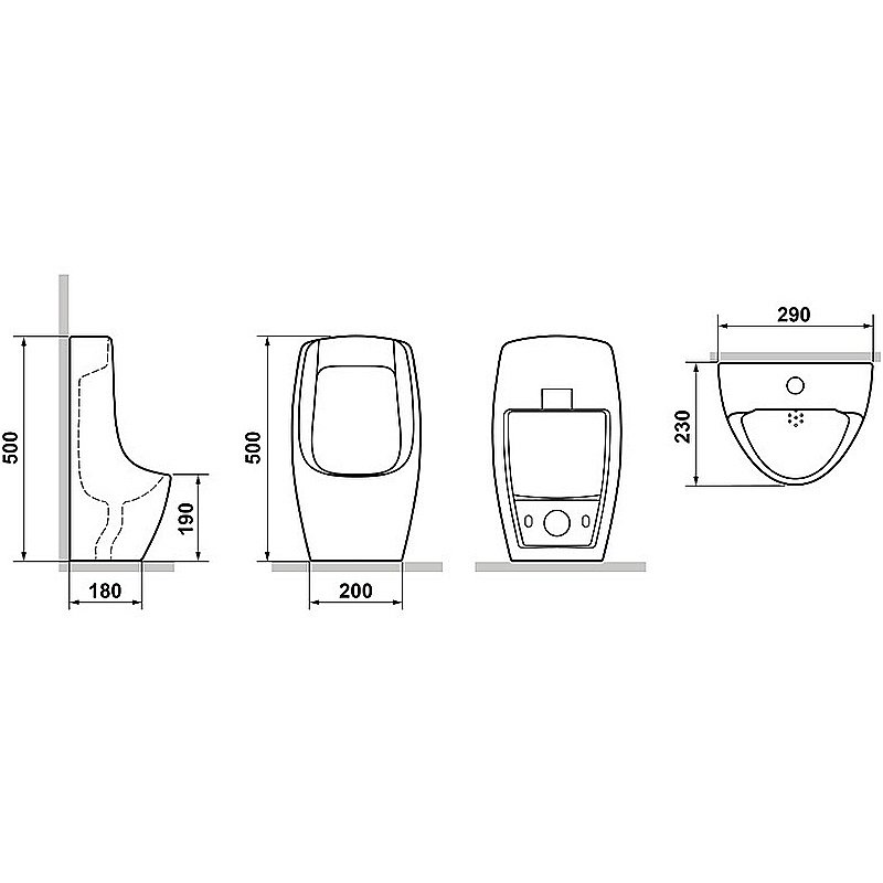Писсуар Laguraty Sensor 507 белый купить в интернет-магазине Sanbest
