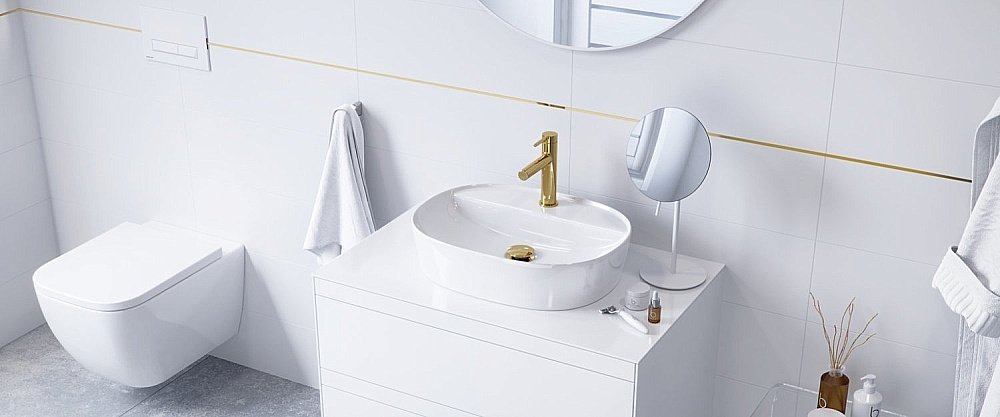 Косметическое зеркало Excellent Rolo белый купить в интернет-магазине сантехники Sanbest