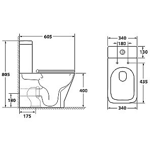 Унитаз Owl 1975 Gap Ruta-G безободковый, с бачком, с крышкой микролифт купить в интернет-магазине Sanbest
