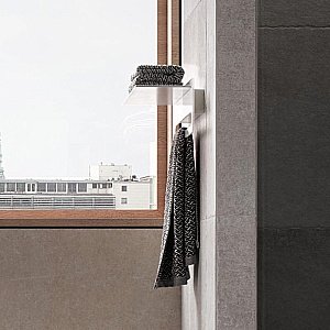 Полка KEUCO EDITION 400 11575170030 60 алюминий/белое стекло купить в интернет-магазине сантехники Sanbest