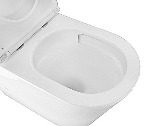 Унитаз напольный Azario Margo AZ-2125-UQ1 белый, безободковый, с бачком, с крышкой микролифт, слив торнадо купить в интернет-магазине Sanbest