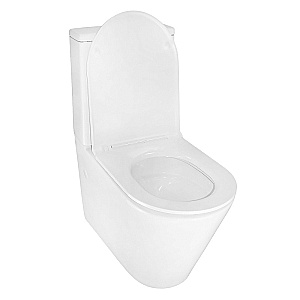 Унитаз напольный Azario Mizen AZ-8300 белый, безободковый, с бачком, с крышкой микролифт, слив торнадо купить в интернет-магазине Sanbest