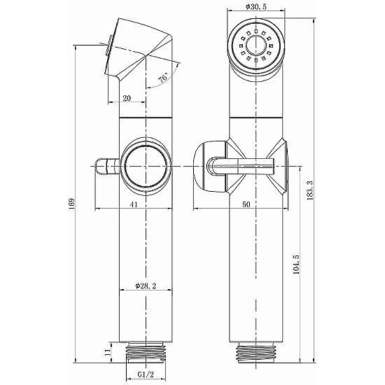 Гигиенический душ Lemark LM8075BL купить в интернет-магазине сантехники Sanbest