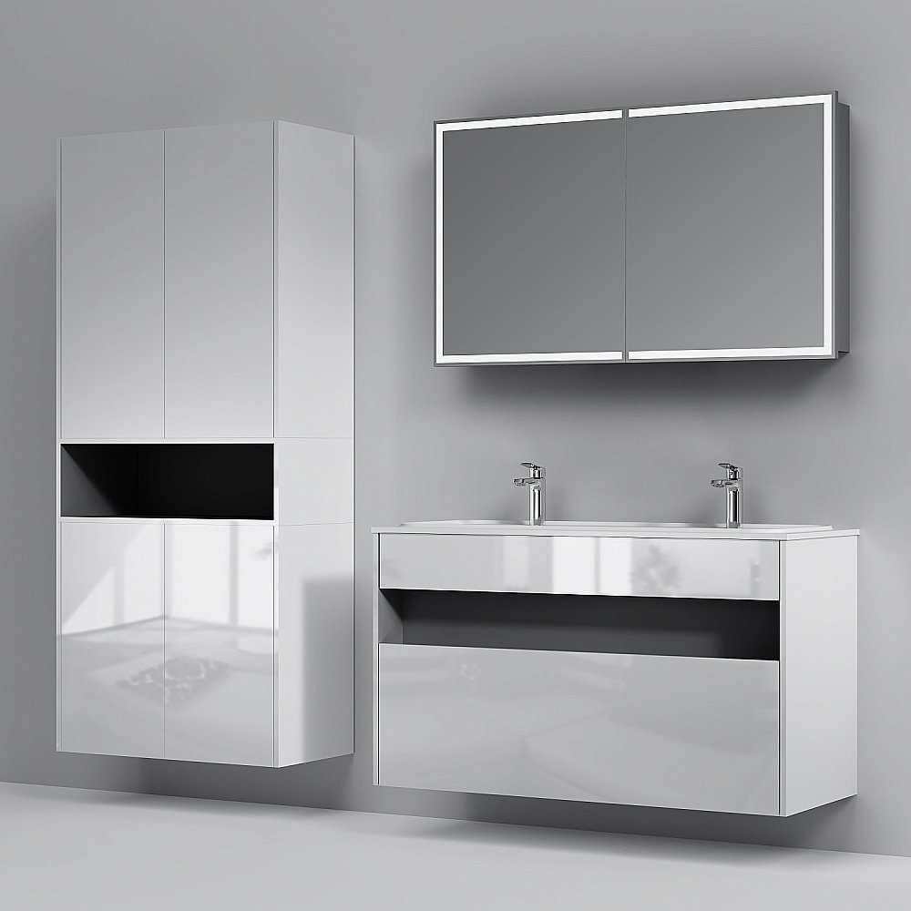 Тумба с раковиной AM.PM Func 120 белая для ванной в интернет-магазине Sanbest