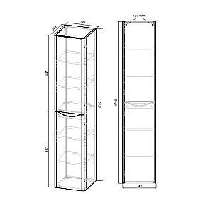 Шкаф-пенал Vincea Paola 35 V.Oak для ванной в интернет-магазине сантехники Sanbest