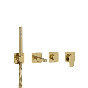 Смеситель для ванны WasserKRAFT Neckar SET2854 золото купить в интернет-магазине сантехники Sanbest
