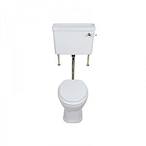 Унитаз Magliezza Retro 7009 белый/золото, с низким бачком купить в интернет-магазине Sanbest