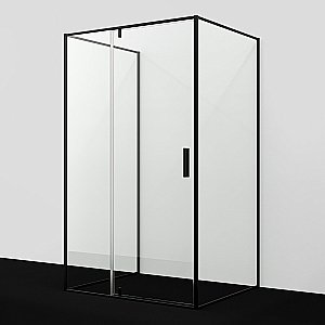 Душевой уголок WasserKRAFT Elbe 74P 74P26 120х100 профиль черный матовый/стекло прозрачное купить в интернет-магазине Sanbest