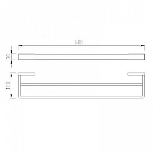 Полотенцедержатель двойной Abber WESTEN AA1757G 60 золото матовое купить в интернет-магазине сантехники Sanbest