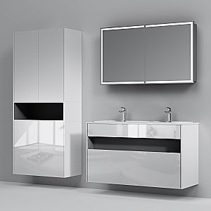 Тумба с раковиной AM.PM Func 120 белая для ванной в интернет-магазине Sanbest