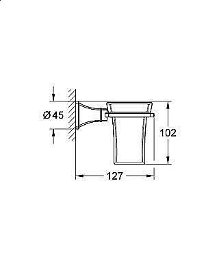 Стакан с держателем Grohe Grandera 40626000 хром купить в интернет-магазине сантехники Sanbest