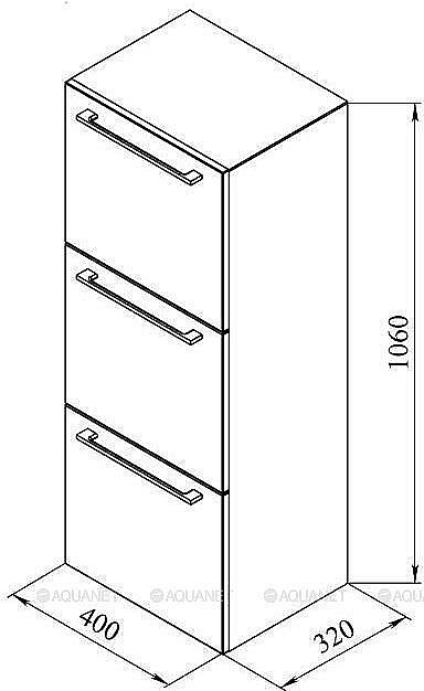 Шкаф навесной De Aqua Куба 167073 40 белый для ванной в интернет-магазине сантехники Sanbest