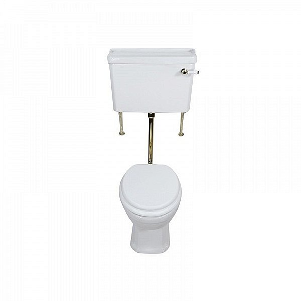 Унитаз Magliezza Retro 7009 белый/золото, с низким бачком купить в интернет-магазине Sanbest