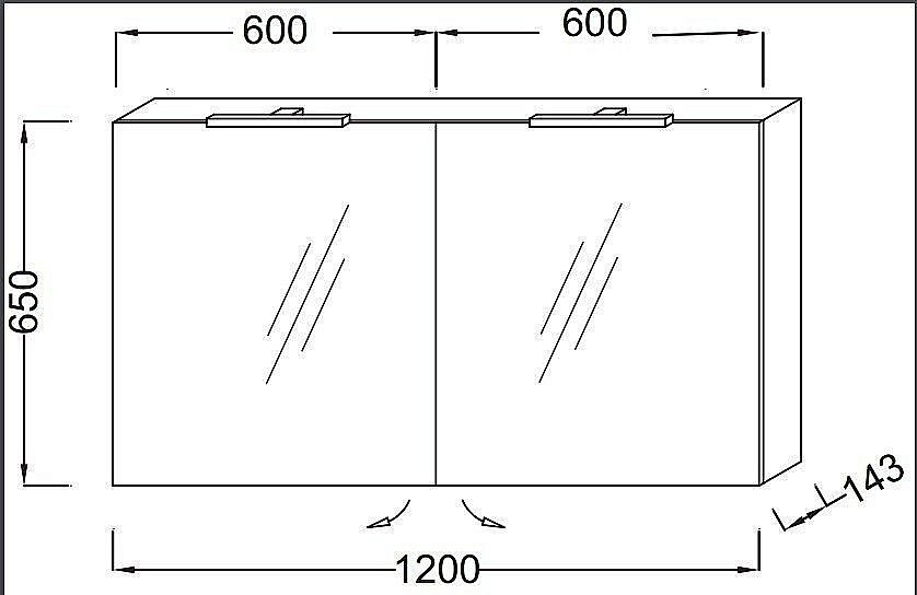 Зеркальный шкаф Jacob Delafon EB798RU-E70 120 арлингтонгский дуб купить в интернет-магазине сантехники Sanbest