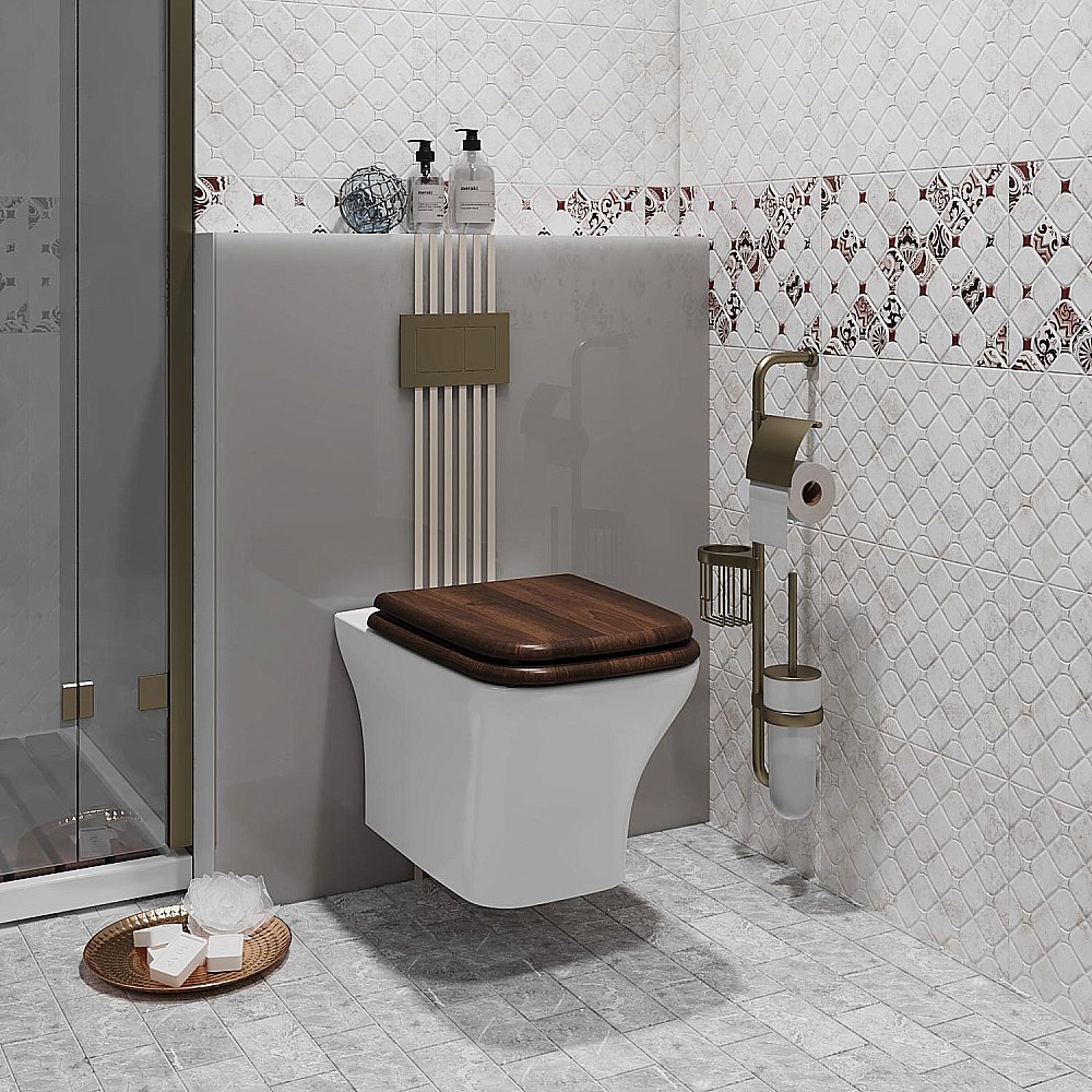 Унитаз подвесной Опадирис Кантара OS74712A белый, безободковый, с крышкой микролифт купить в интернет-магазине Sanbest