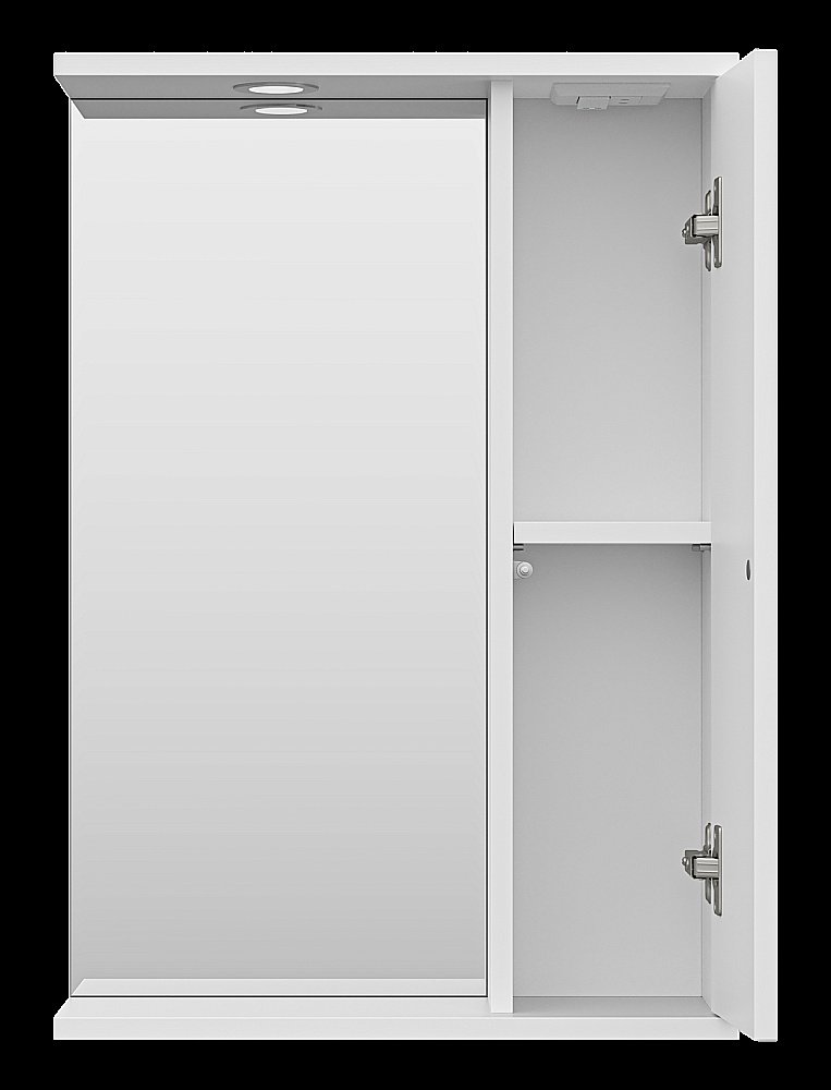 Зеркало со шкафом Misty Лира 50 П-Лир04050-013П белый в ванную от интернет-магазине сантехники Sanbest