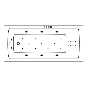 Гидромассажная ванна Excellent Aquaria ULTRA NANO 170x75 форсунки хром купить в интернет-магазине Sanbest