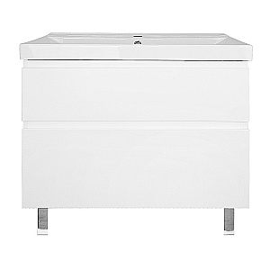 Тумба с раковиной Tempo Azario Мила 80Н CS00091366 белая матовая для ванной в интернет-магазине Sanbest