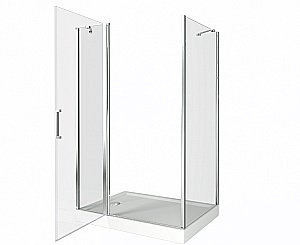 Душевой уголок Good Door Pandora  WCD 140х90 стекло прозрачное/профиль хром купить в интернет-магазине Sanbest