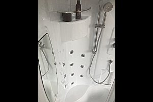 Душевая кабина Royal Bath RB100NRW-T-CH 100x100 профиль хром/стекло прозрачное купить в интернет-магазине Sanbest