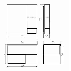 Зеркало Comforty Франкфурт 90 в ванную от интернет-магазине сантехники Sanbest