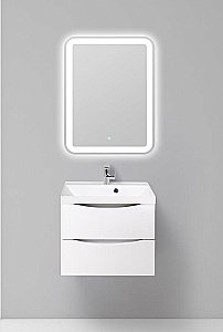 Тумба с раковиной Belbagno MARINO 65 подвесная Bianco Lucido для ванной в интернет-магазине Sanbest