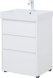 Тумба с раковиной Aquanet Nova Lite 302469 60 белый глянец для ванной в интернет-магазине Sanbest