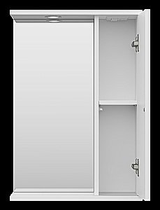 Зеркало со шкафом Misty Лира 50 П-Лир04050-013П белый в ванную от интернет-магазине сантехники Sanbest