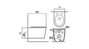 Унитаз Aquatek Вега SET AQUATEK ВЕГА cmp-017 с инсталляцией и черной матовой кнопкой, с крышкой микролифт, безободковый купить в интернет-магазине Sanbest