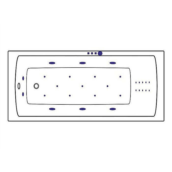 Ванна акриловая Excellent Aquaria ULTRA NANO 170x75 белая с гидромассажем купить в интернет-магазине Sanbest