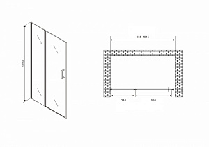 Душевая дверь Abber Sonnenstrand AG04100S 100 купить в интернет-магазине Sanbest