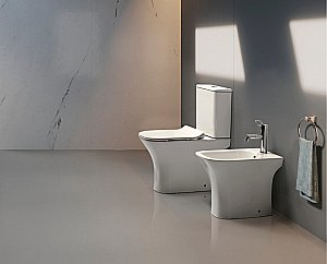 Унитаз-компакт CeruttiSpa Vettore 1215A безободковый, с бачком, с крышкой микролифт купить в интернет-магазине Sanbest