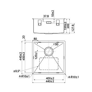 Мойка кухонная Iddis Edifice EDI44G0i77 купить в интернет-магазине сантехники Sanbest