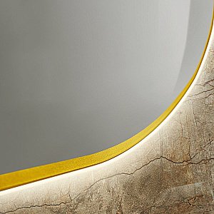 Зеркало Art&Max TORINO AM-Tor-550-1050-DS-Gold в ванную от интернет-магазине сантехники Sanbest