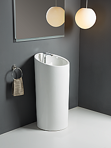 Раковина напольная WeltWasser Leerbach 10000013340 белая купить в интернет-магазине Sanbest