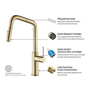 Смеситель для кухни Timo Saona 2386/17FL купить в интернет-магазине сантехники Sanbest